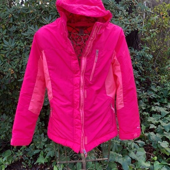 Women’s Champion Pink Hooded Jacket Size L 10/12 - Picture 1 of 14